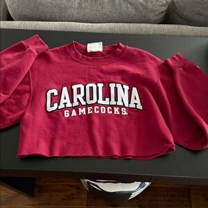 Carolina gamecocks cropped crew neck sweater